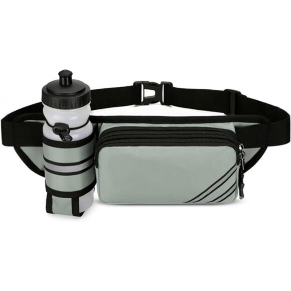 Fanny Pack with Water Bottle Holder, Mint Green - Picture 1 of 6